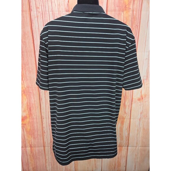 Peter Millar Mens Summer Comfort Polo Medium Striped Black & White - Picture 2 of 7